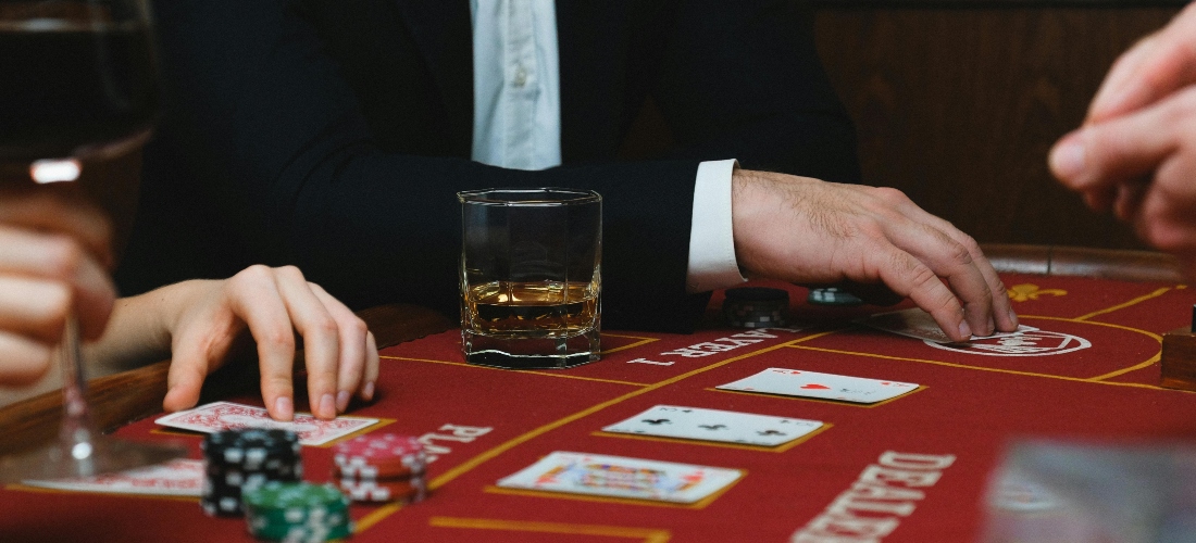 People playing roulette.