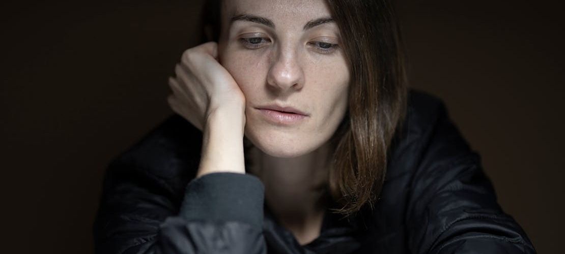 A sad woman