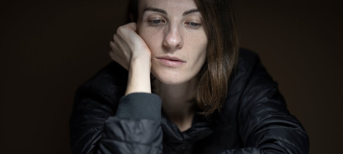 A depressed woman