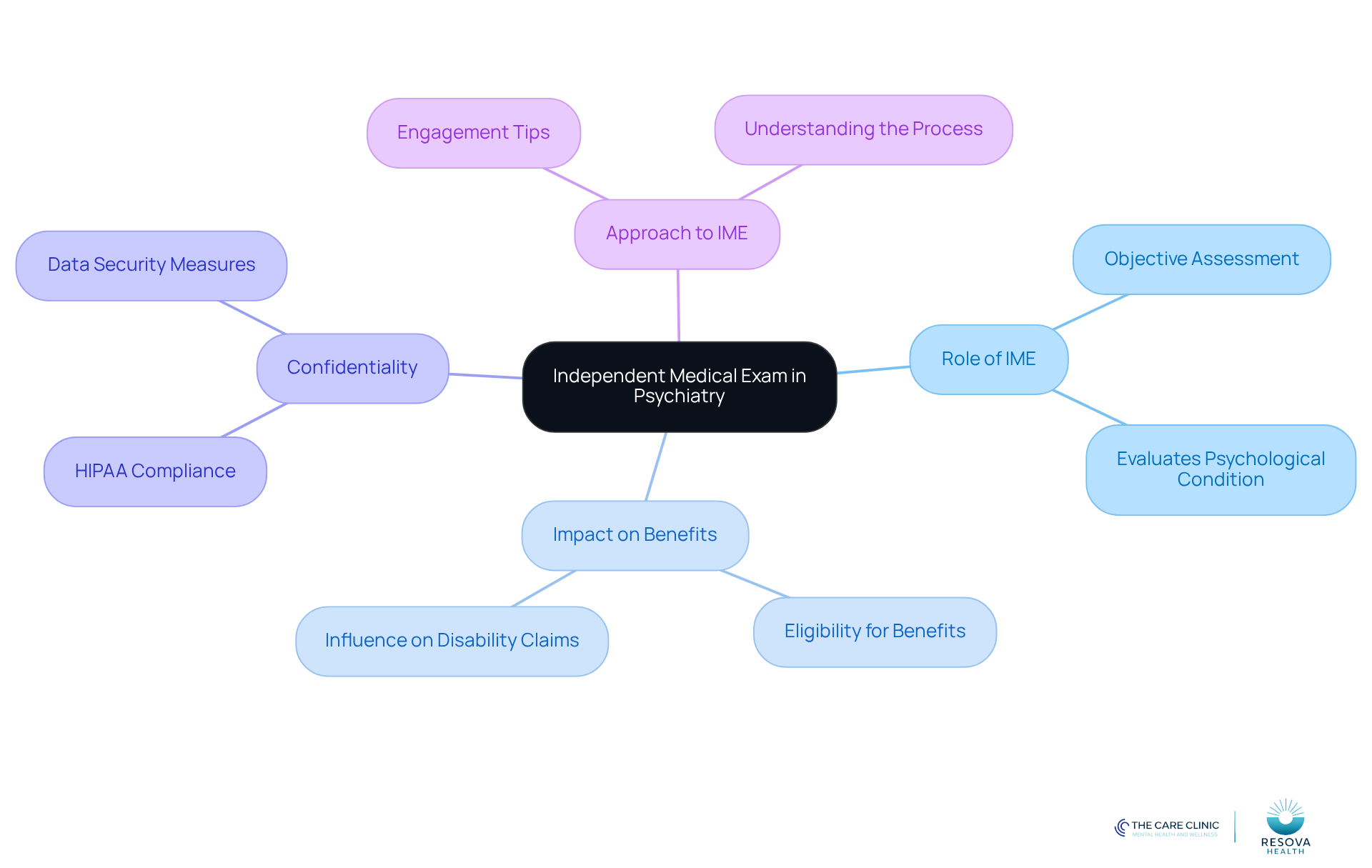 The center represents the IME, with branches showing its role, impact, confidentiality, and how to approach it. Each branch helps you understand different aspects of the IME process. The center represents the IME, with branches showing its role, impact, confidentiality, and how to approach it. Each branch helps you understand different aspects of the IME process.