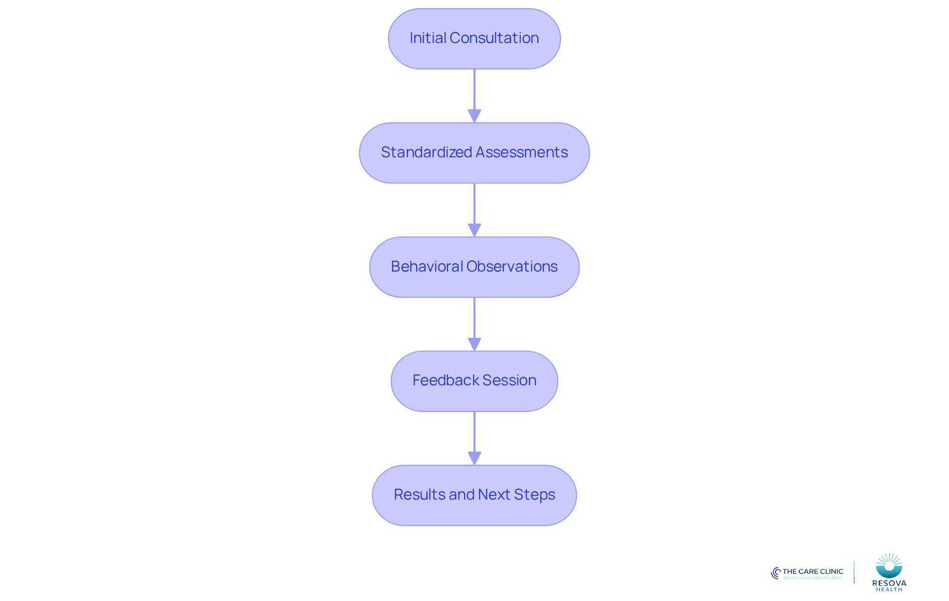 Each box represents a step in the testing process. Follow the arrows to see how each step leads to the next, guiding you through the evaluation journey.